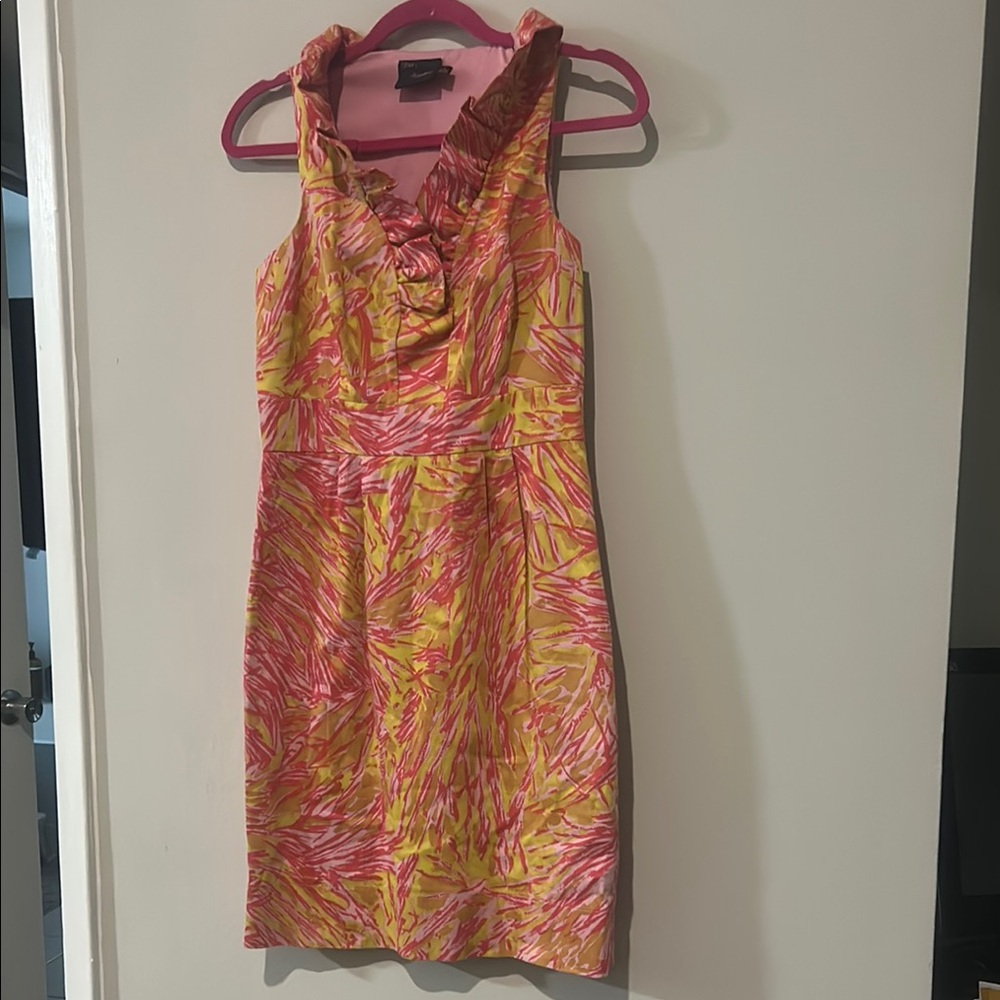 Just...Taylor Pink and Gold Halter Sundress Cocktail Mini